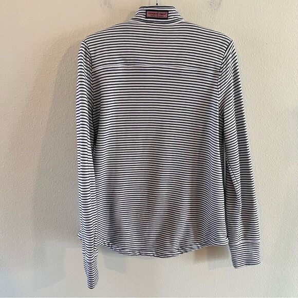 Vineyard Vines Martha's Vineyard half zip striped white w/blue jacket size small - Picture 7 of 9